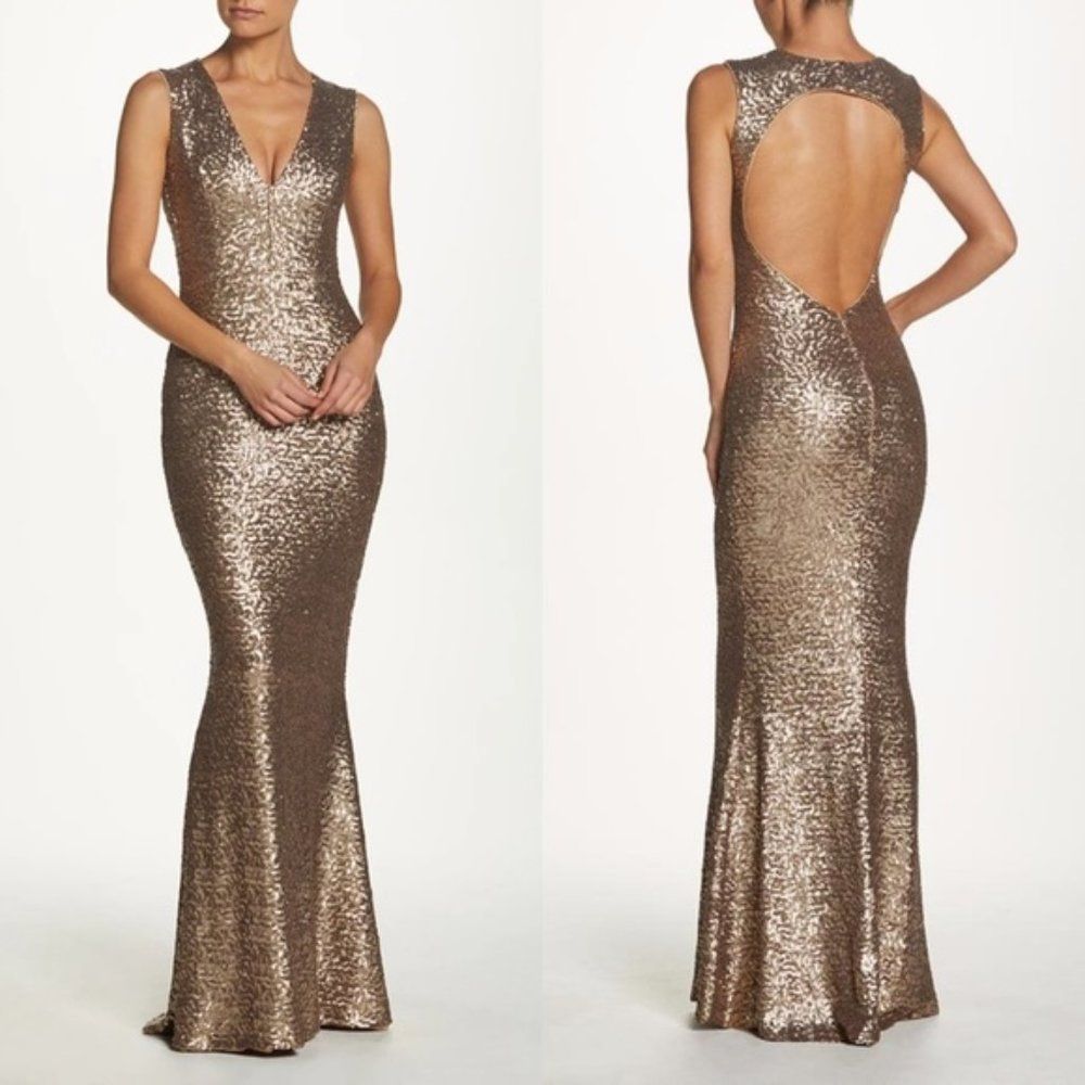 Dress the Population Karina Gown C:Brass